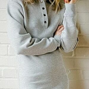 FRAME Light Gray Button-Up dress